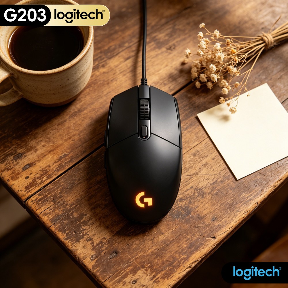 Logitech Mouse G203 - Logitech G203 Kablolu Oyun Mouse'u Pratik