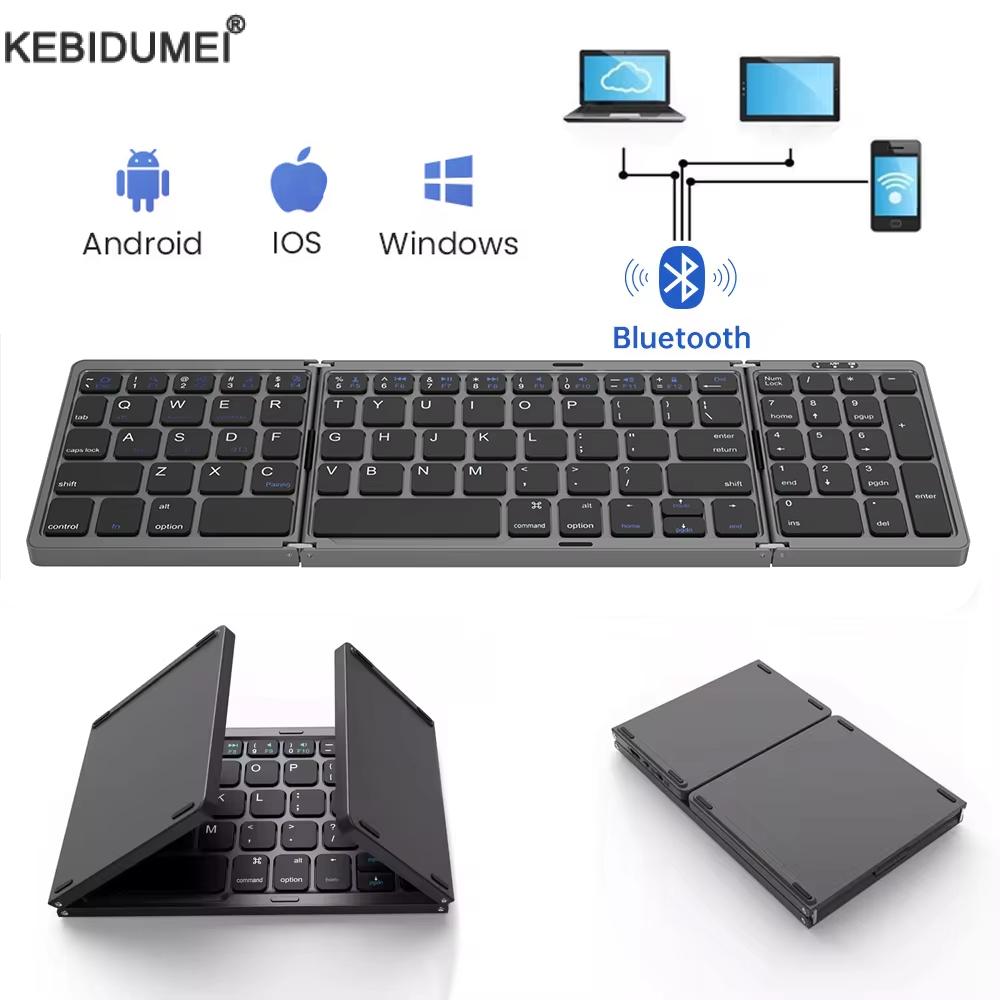 Gaming Keyboard Budget - Katlanabilir Kablosuz Bluetooth Klavye, iPad Mobil