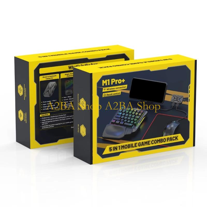 Gaming Keyboard And Mouse Converter For Mobile - A2BA Kablosuz Klavye Fare Dönüştürücü Telefon