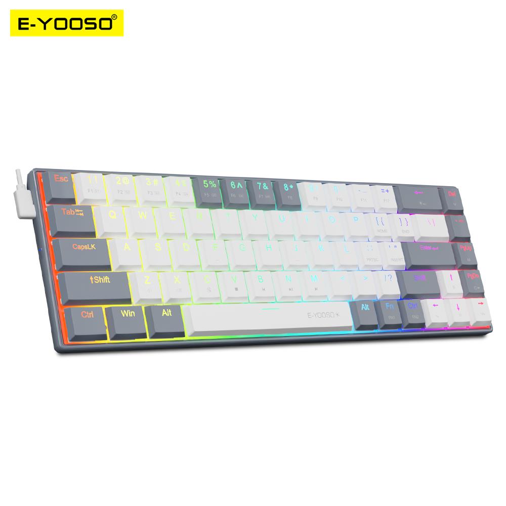 Gaming Keyboard Budget - E-YOOSO A68 RGB Mini ince USB