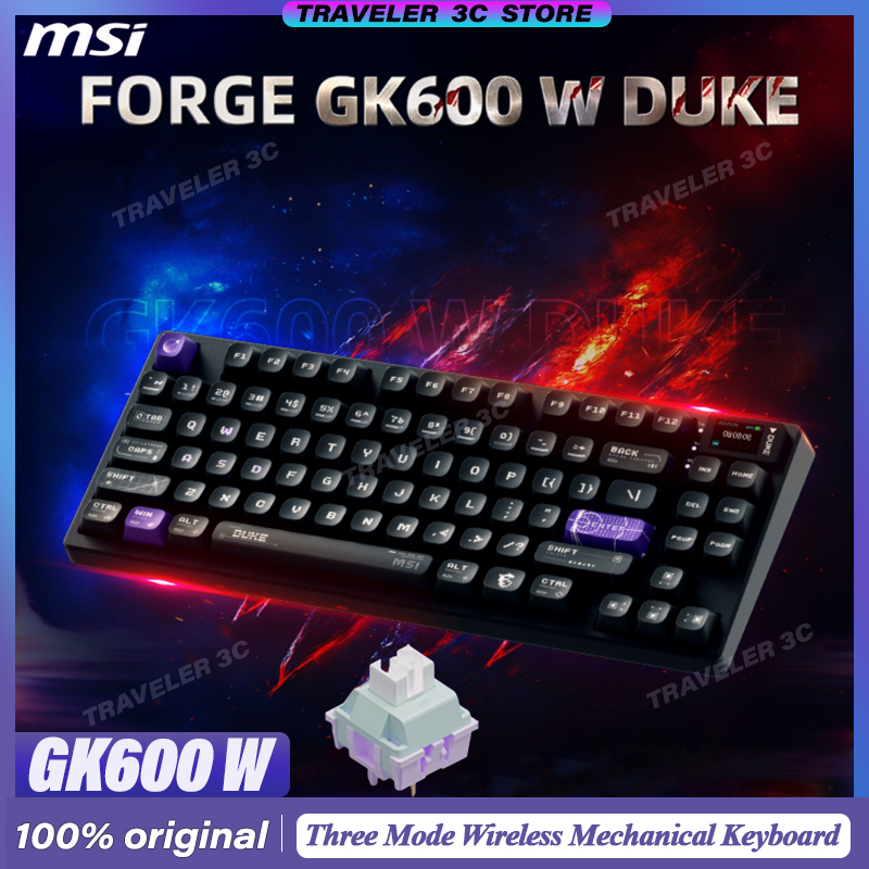 Gaming Keyboard Mini Mechanical - MSI FORGE GK600 W DUKE Üç