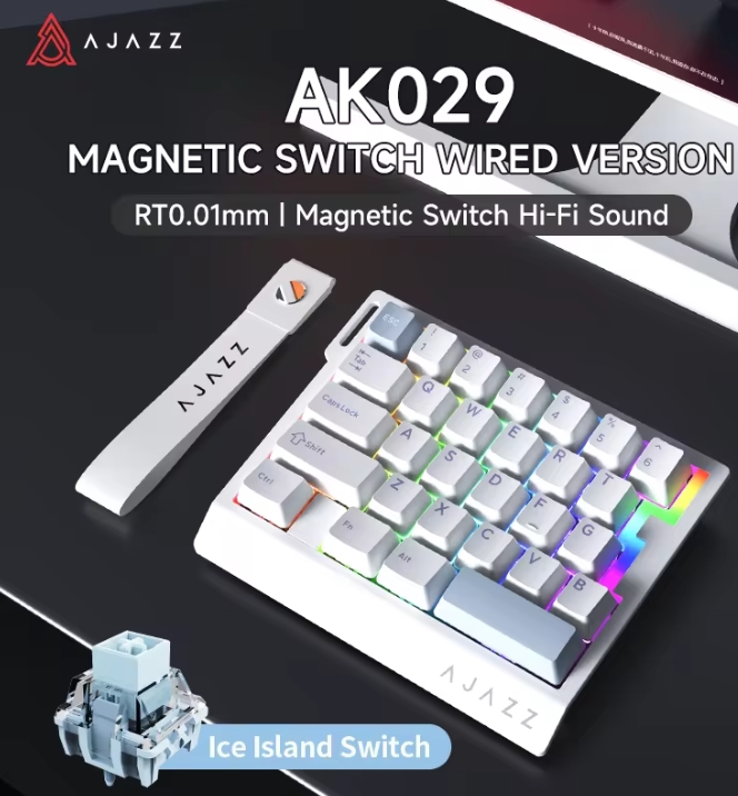Gaming Keyboard Mini Mechanical - AK029 Kablolu Tek Elle Kullanımlı Oyun