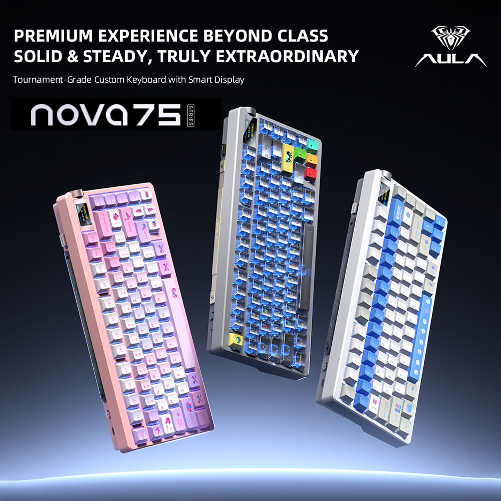 Gaming Keyboard Mini Mechanical - Yeni AULA NOVA75 Kablosuz Mekanik Klavye