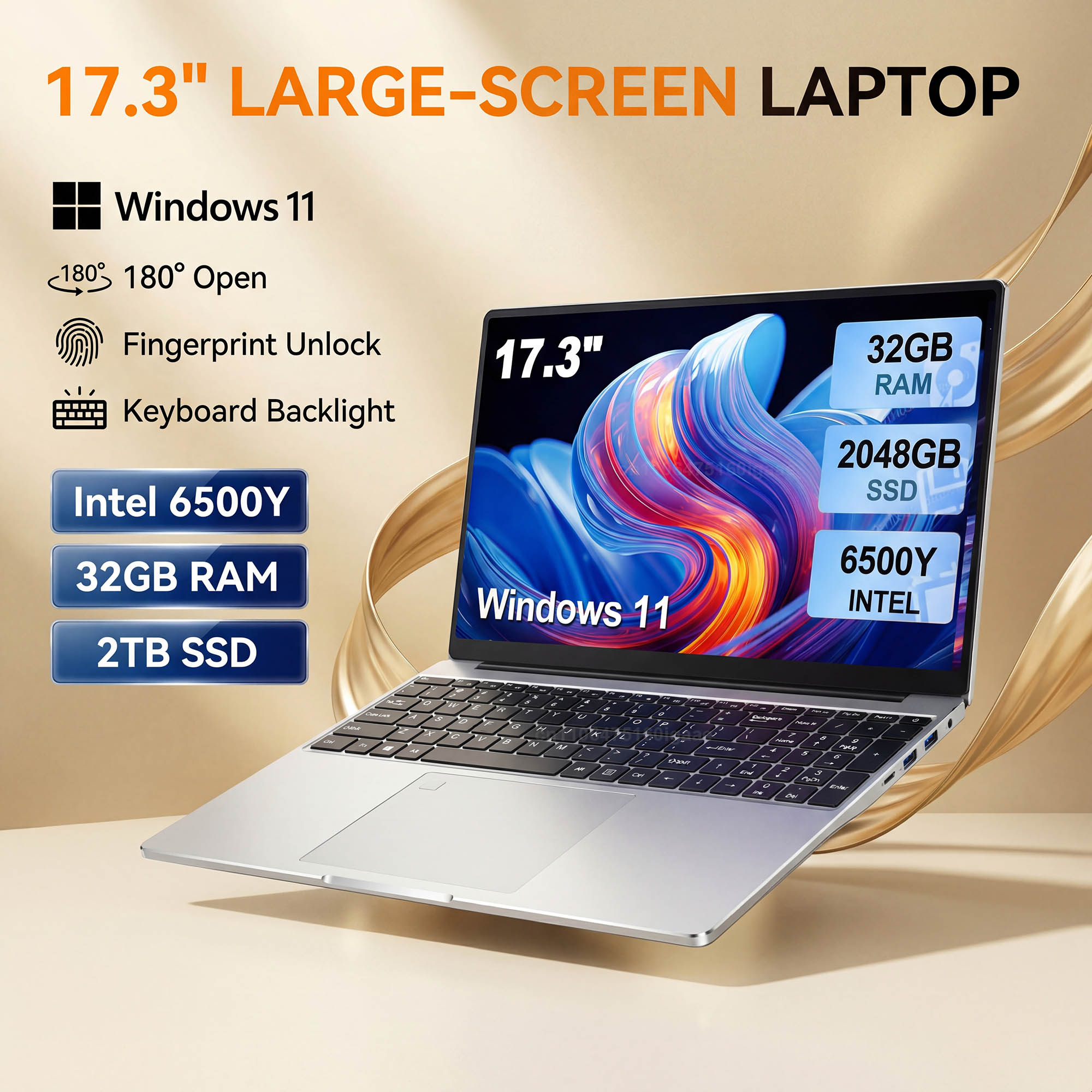 Gaming Keyboard Backlit - HOT 17,3 inç Geniş Ekranlı Dizüstü