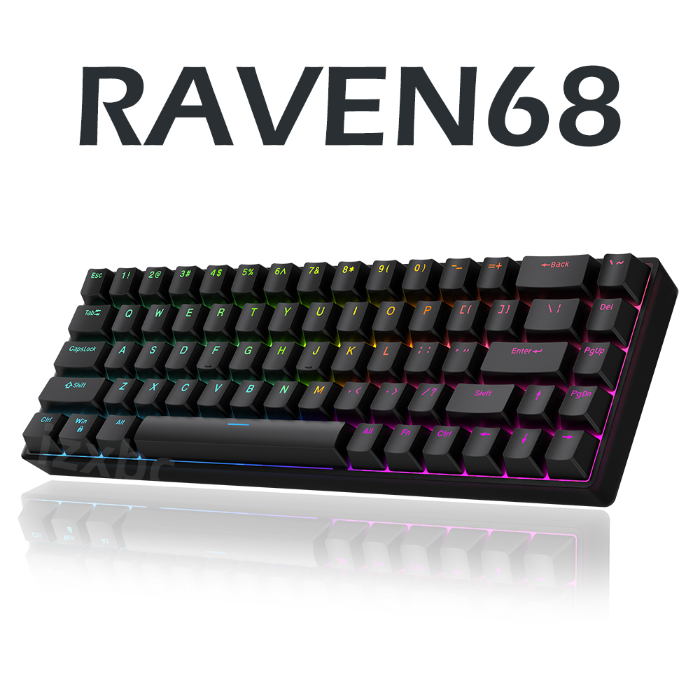 Gaming Keyboard Magnetic Switches - Raven68 Değiştirilebilir Manyetik Anahtarlı Kablolu Mekanik