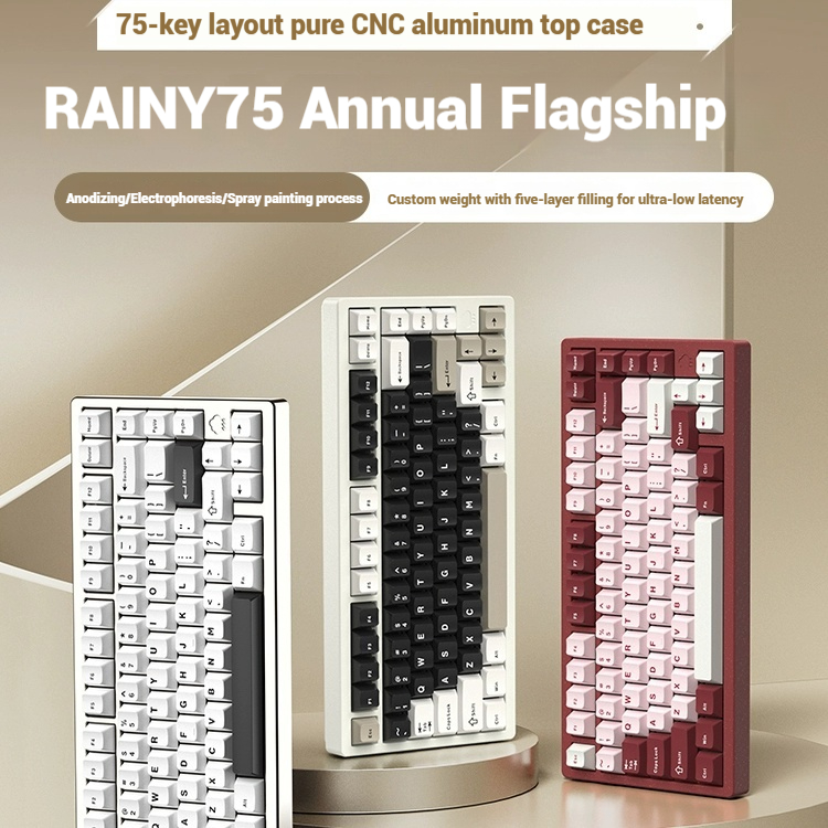 Gaming Keyboard Bluetooth - Kablosuz Bluetooth RAINY75 Özelleştirilmiş Oyun Klavyesi