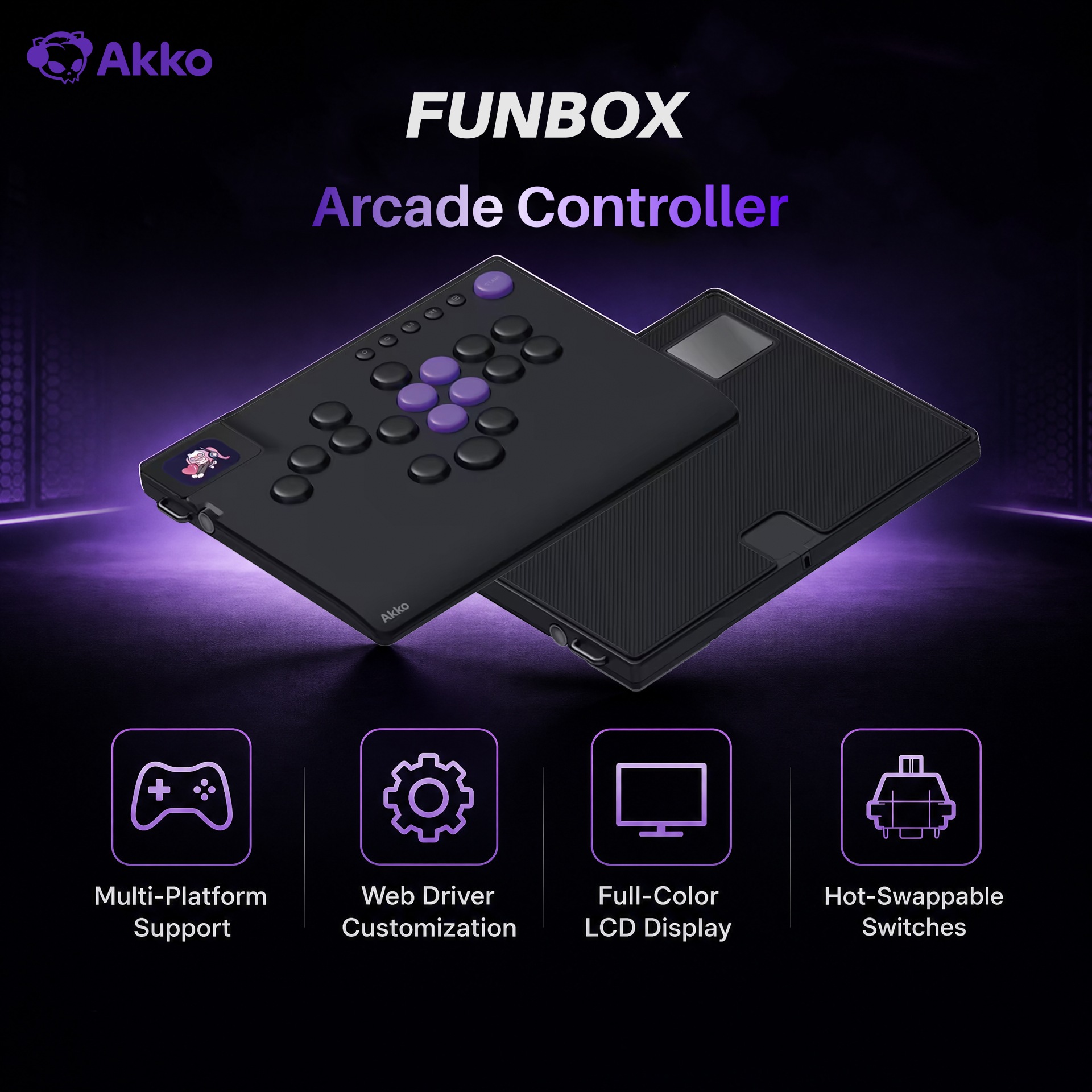 Gaming Keyboard Magnetic Switches - Akko FUNBOX Manyetik Kolu Olmayan Hitbox