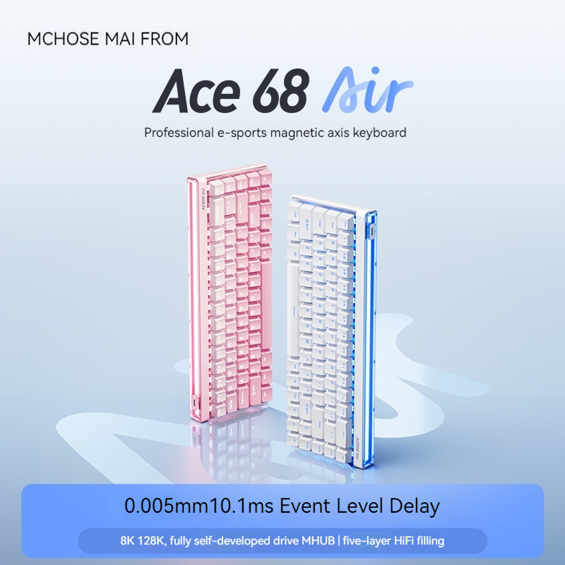 Gaming Keyboard He - Mchose Ace68 Air Manyetik Eksenli Mekanik