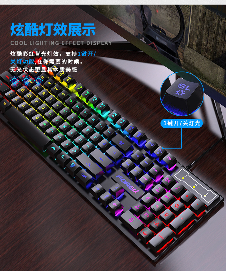 Gaming Keyboard Budget - 104 Tuşlu Arkadan Aydınlatmalı Mekanik Klavye