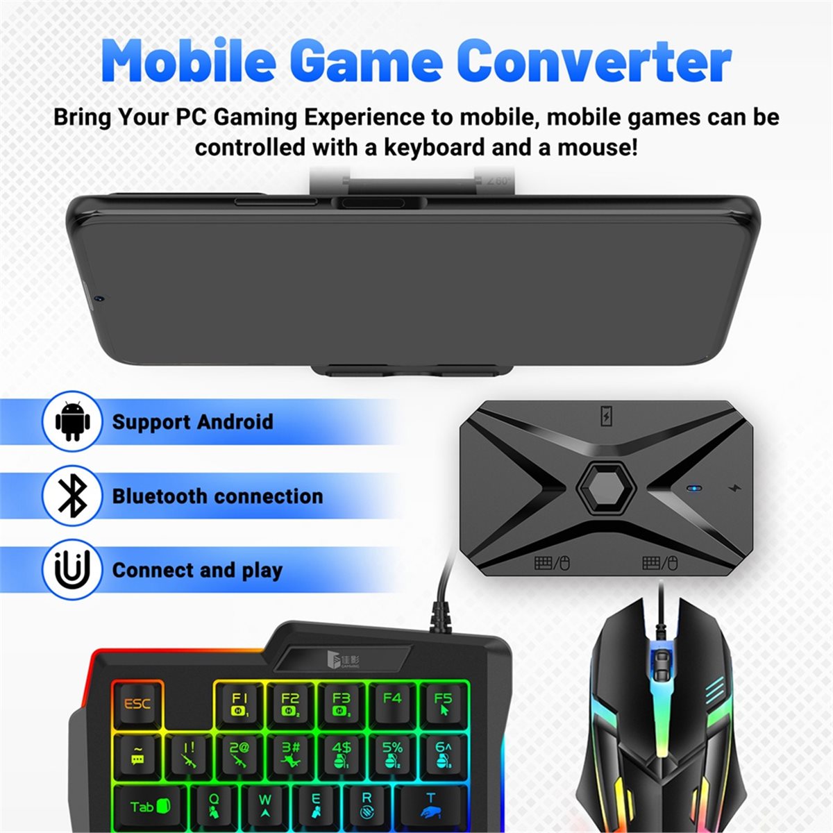 ABGN Mobil Oyunlar Dönüştürücü - Gaming Keyboard And Mouse Converter For Mobile incelemesi ve fiyatı