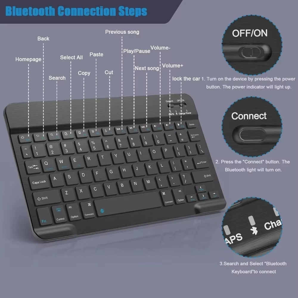 Bluetooth 5.0 Kablosuz Klavye  - Gaming Keyboard Bluetooth incelemesi ve fiyatı