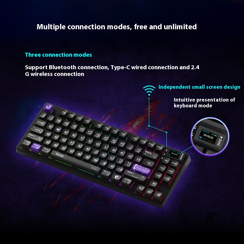MSI FORGE GK600 W DUKE Üç Modl - Gaming Keyboard Mini Mechanical incelemesi ve fiyatı