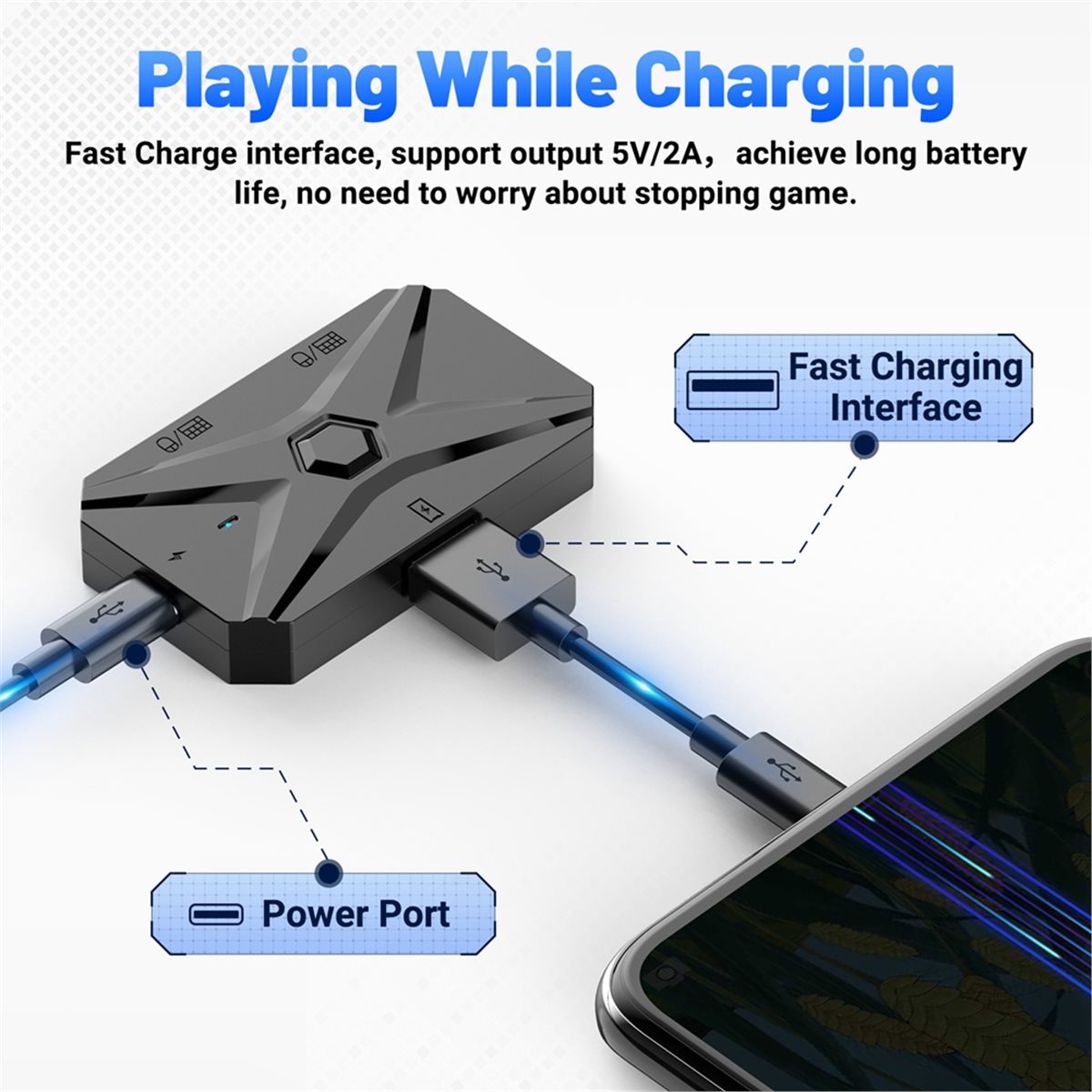# 48Y (Siyah) Mobil Oyun Dönüş - Gaming Keyboard And Mouse Converter For Mobile incelemesi ve fiyatı