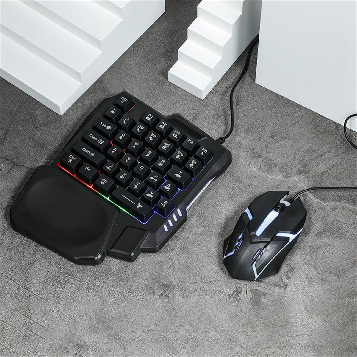 ★ ▲   35 Tuşlu Ergonomik RGB O - Gaming Keyboard And Mouse Converter For Mobile incelemesi ve fiyatı