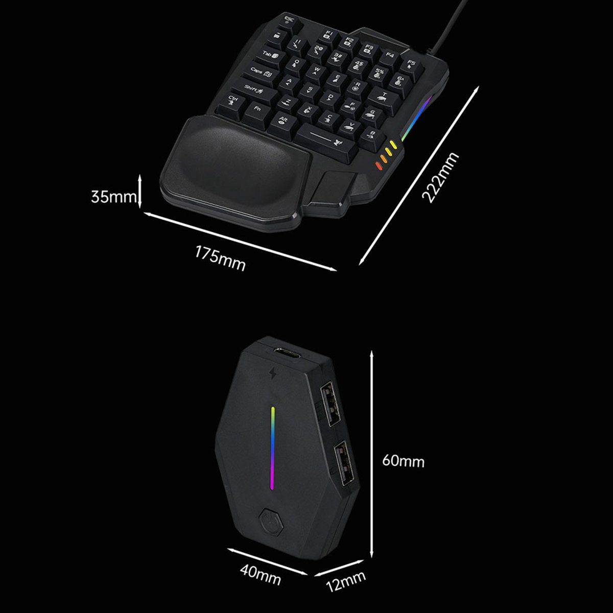 ★ ▲   35 Tuşlu Ergonomik RGB O - Gaming Keyboard And Mouse Converter For Mobile incelemesi ve fiyatı