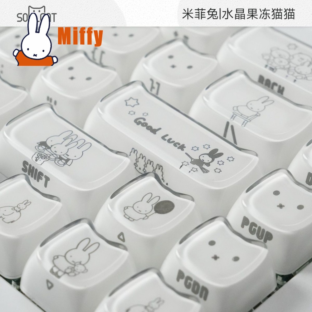 Kawaii Miffy Keycaps Sevimli T - Gaming Keyboard He incelemesi ve fiyatı