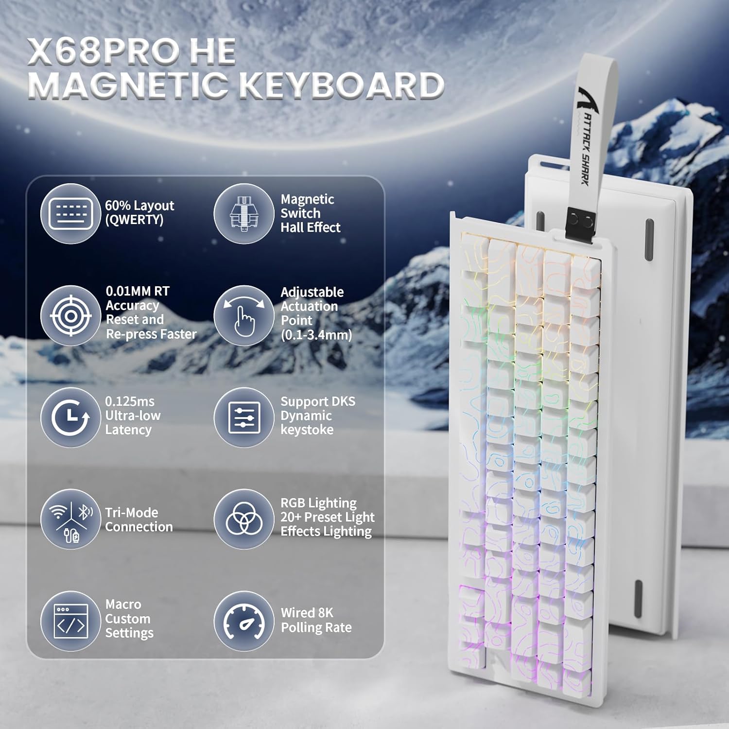 ATTACK SHARK X68PRO HE RGB Hız - Gaming Keyboard Magnetic Switches incelemesi ve fiyatı