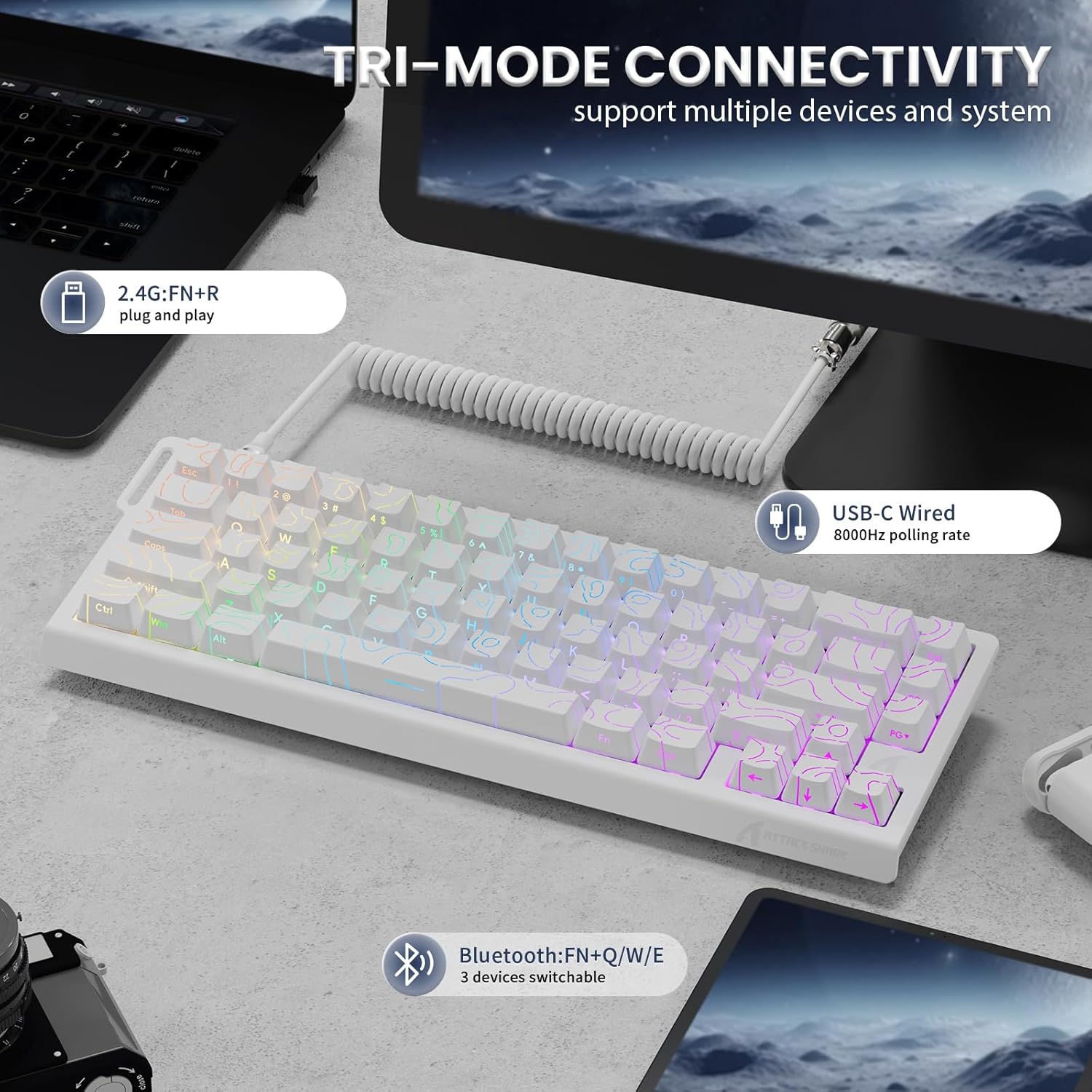 ATTACK SHARK X68PRO HE RGB Hız - Gaming Keyboard Magnetic Switches incelemesi ve fiyatı