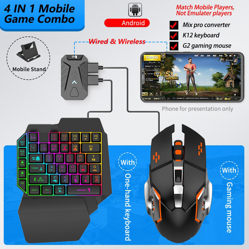 Mobil Oyunlar Dönüştürücü Oyun - Gaming Keyboard And Mouse Converter For Mobile incelemesi ve fiyatı