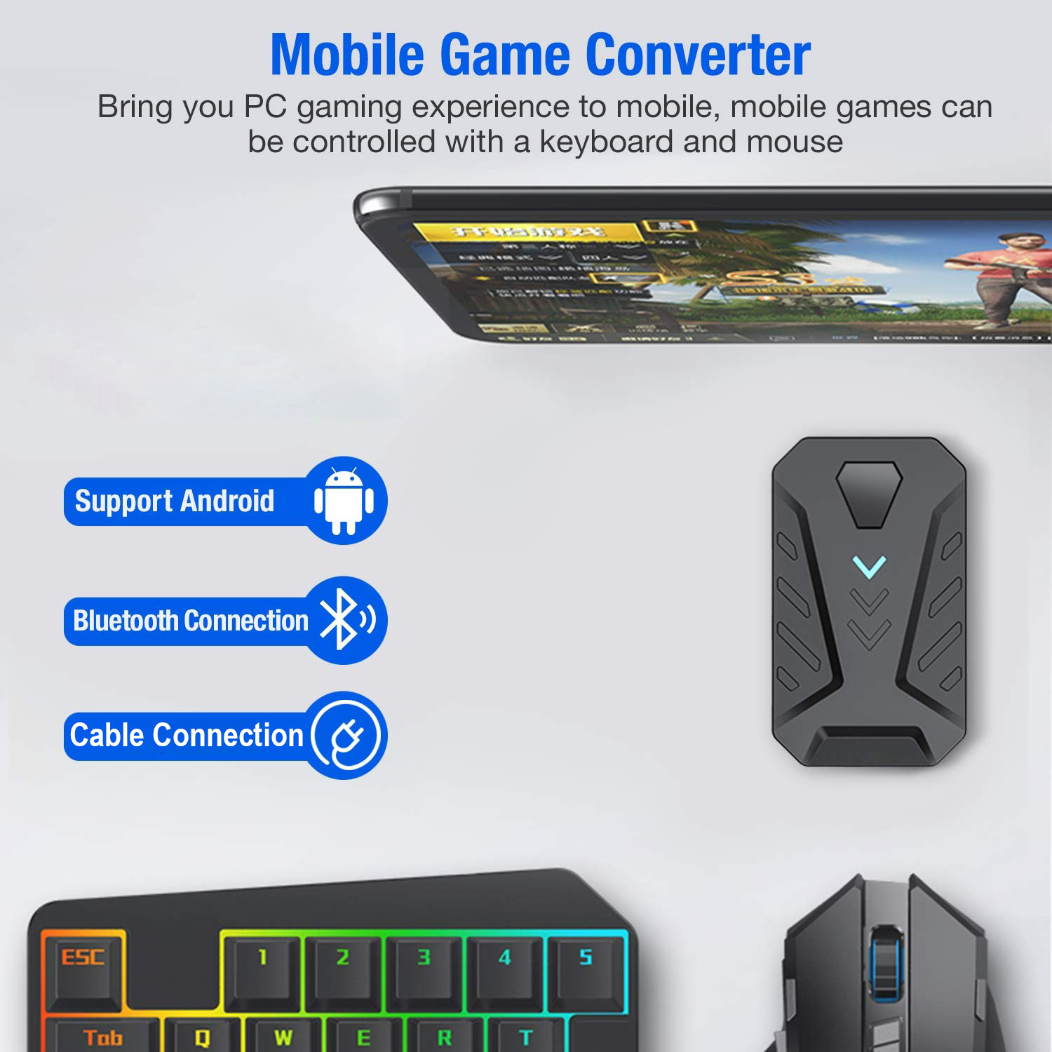 Mobil Oyunlar Dönüştürücü Oyun - Gaming Keyboard And Mouse Converter For Mobile incelemesi ve fiyatı