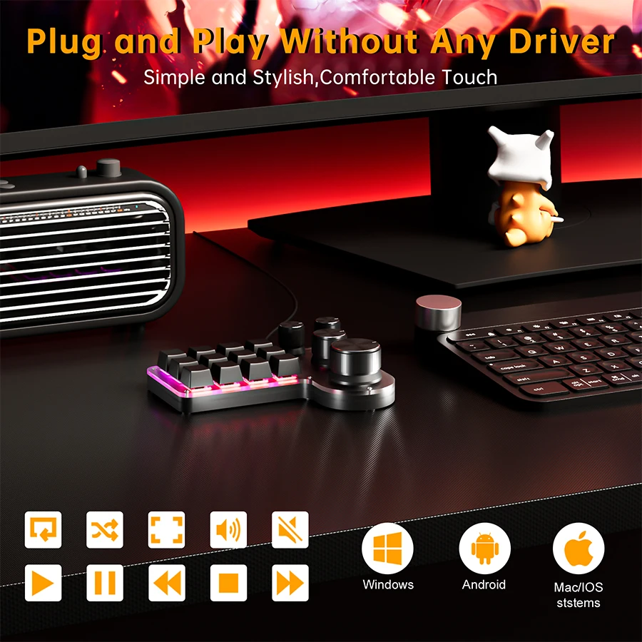 12 Tuş 4 Düğme Programlama Mak - Gaming Keyboard Mini Mechanical incelemesi ve fiyatı