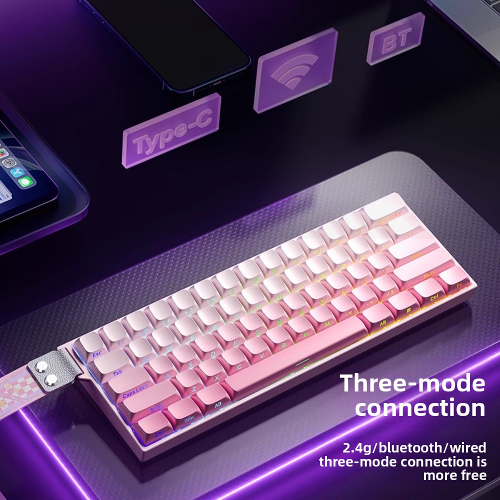 AULA MINI60HE üç modlu manyeti - Gaming Keyboard Mini Mechanical incelemesi ve fiyatı