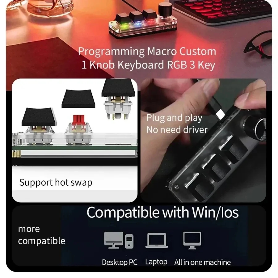 Mini Makro Mekanik Klavye 3 Tu - Gaming Keyboard Mini Mechanical incelemesi ve fiyatı